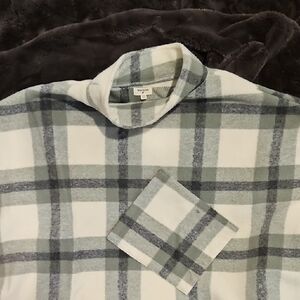 Plaid Mock Neck Sweater